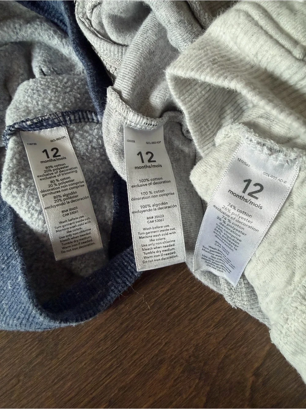 Carter's Navy Hoodie, Light Gray Hoodie & Cream Quilted Vest Set